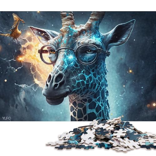 1000-teiliges Puzzle Magischer Giraffenkrieger, Puzzle für Erwachsene, Holzpuzzle, dekomprimierendes geistiges Lernspielzeug 75x50cm/1000 Teile von LiJianXXO