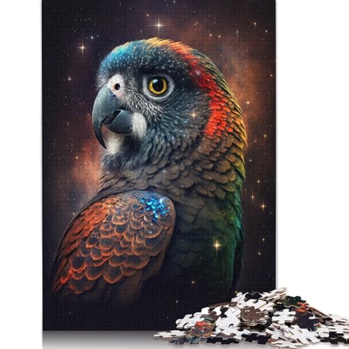 1000-teiliges Puzzle Papagei-Galaxie, Puzzle für Erwachsene, Kartonpuzzle, anspruchsvolles Spiel (Größe 38 x 26 cm) von LiJianXXO