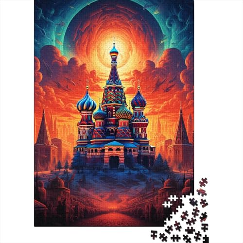 1000-teiliges Puzzle Russland Rotes Quadrat Puzzle für Erwachsene Holzpuzzles Puzzle Mitmachspiel 50x75cm von LiJianXXO