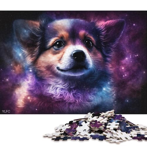 1000-teiliges Puzzle Tierwelpe – kosmisches Puzzle für Erwachsene – Holzpuzzle – Lernspielzeug (Größe 75 * 50 cm) von LiJianXXO