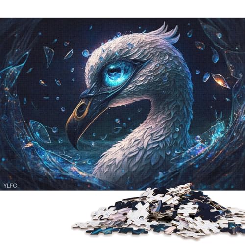 1000-teiliges Puzzle Weißer Schwanenkrieger, Kartonpuzzle, Heimdekorationspuzzle (Größe 38 * 26 cm) von LiJianXXO