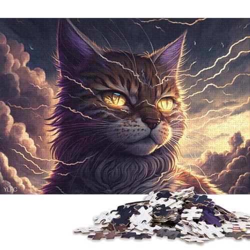 1000-teiliges Puzzle für Erwachsene, Fantasy-Kunst, Garfield-Katze, Puzzle, Holzpuzzle, Familiendekoration 75x50cm/1000 Teile von LiJianXXO