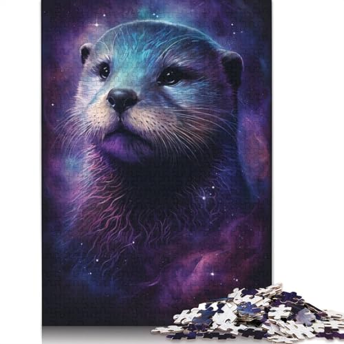 1000-teiliges Puzzle für Erwachsene, Galaxy Art Otter, Puzzle für Erwachsene, Papppuzzle, Lernspiele für Erwachsene und Kinder (Größe 38 x 26 cm) von LiJianXXO