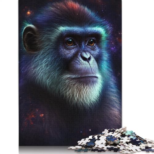 1000-teiliges Puzzle für Erwachsene, Geschenke für Tier-, Galaxie- und Affen-Puzzle für Erwachsene, Kartonpuzzle, Familienspiele (Größe 38 x 26 cm) von LiJianXXO