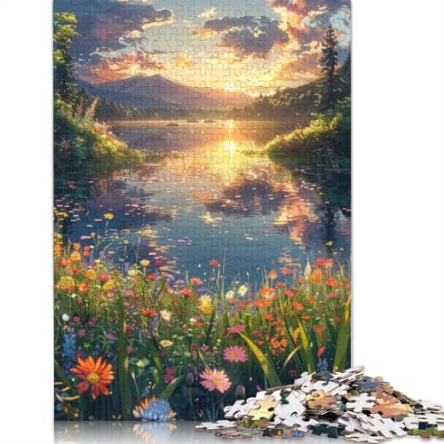 1000-teiliges Puzzle für Erwachsene, Landschaftspuzzle im japanischen Stil für Erwachsene, Kartonpuzzle, entspannendes geistiges Lernspielzeug, Größe: 38 x 26 cm von LiJianXXO