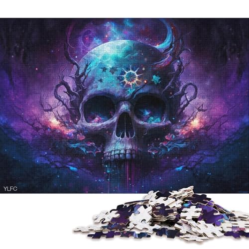 1000-teiliges Puzzle für Erwachsene, Nebelschädel-Puzzle für Erwachsene, Kartonpuzzle, Lernspiel, Herausforderungsspielzeug (Größe 38 * 26 cm) von LiJianXXO