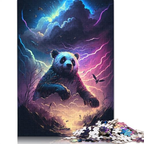 1000-teiliges Puzzle für Erwachsene, Tier-Panda-Fantasie-Puzzle, Karton-Puzzle, Lernspielzeug, Größe: 38 x 26 cm von LiJianXXO