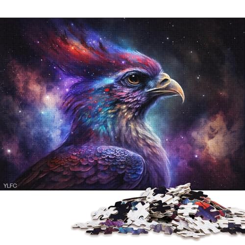 1000-teiliges Puzzle für Erwachsene, Tier-Phönix-Universum, Puzzle für Erwachsene, Kartonpuzzle, Lernspiel, Herausforderungsspielzeug (Größe 38 * 26 cm) von LiJianXXO