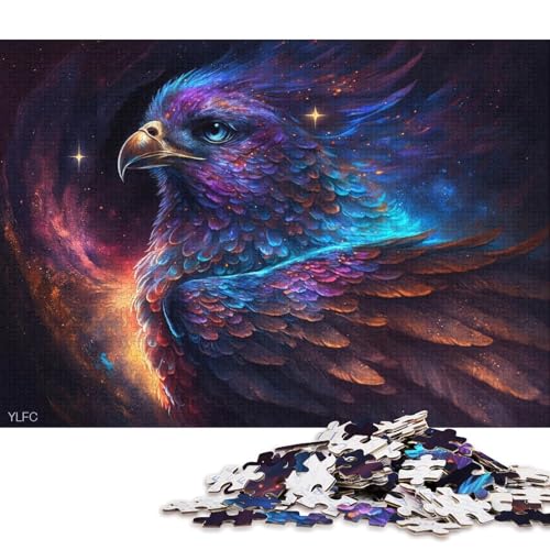 1000-teiliges Puzzle für Erwachsene, kosmisches Tier, Phönix-Puzzle für Erwachsene, Holzpuzzle, Lernspiel, Herausforderungsspielzeug (Größe 75 * 50 cm) von LiJianXXO