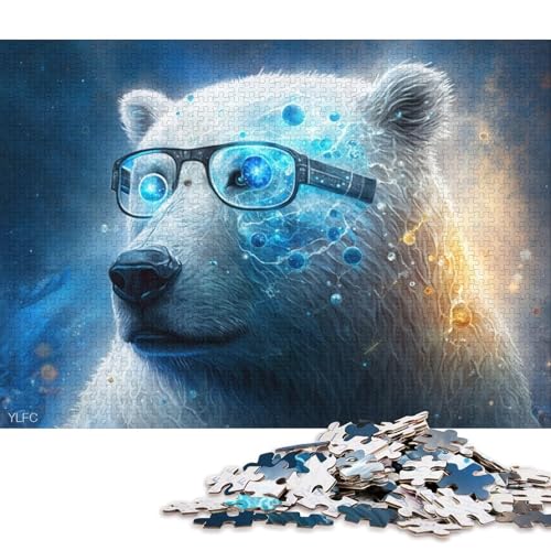 1000-teiliges Puzzle für Erwachsene, magischer Eisbär-Krieger, Puzzle für Erwachsene, anspruchsvolles Holzpuzzle 75x50cm/1000 Teile von LiJianXXO