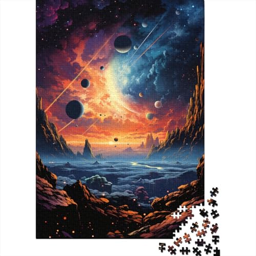 1000-teiliges Puzzle für Erwachsene, schöne Landschaft auf dem Planeten, Puzzle für Erwachsene, rechteckiges Holzpuzzle, kreatives Puzzle (Größe 75 x 50 cm) von LiJianXXO