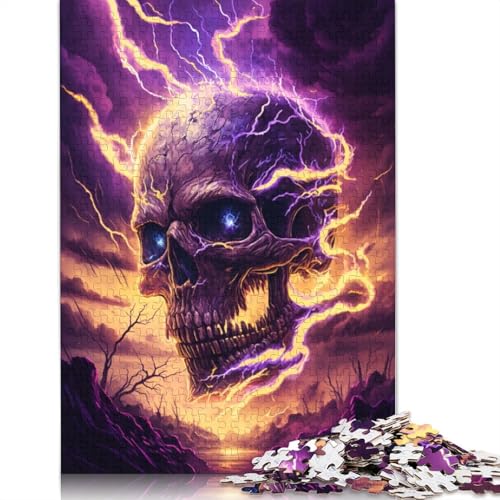 1000-teiliges Puzzle für Erwachsene und Kinder, Art Fantasy-Totenkopf-Puzzle für Kinder, Kartonpuzzle, Spielzeug, Denkspiel (Größe 38 x 26 cm) von LiJianXXO