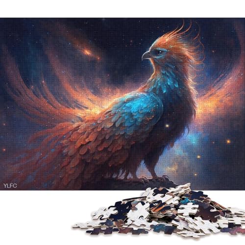 1000-teiliges Puzzle für Erwachsene und Kinder, Galaxy Art Phoenix-Puzzle für Erwachsene, Holzpuzzle, Lernspiel 75x50cm/1000 Stück von LiJianXXO