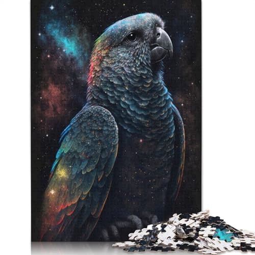 1000-teiliges Puzzle für Erwachsene und Kinder, Papageien-Galaxie-Puzzle für Kinder, Kartonpuzzle, Spielzeug, Denkspiel (Größe 38 x 26 cm) von LiJianXXO