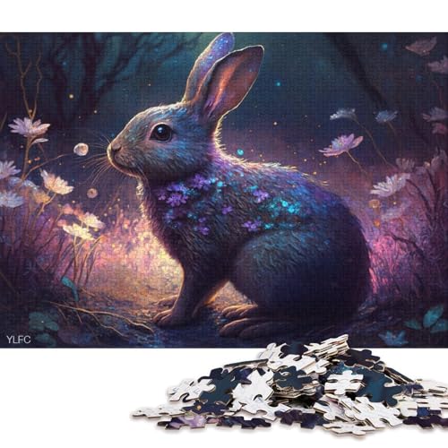 1000-teiliges Puzzle für Erwachsene und Kinder, magisches Kaninchen-Puzzle für Erwachsene, Kartonpuzzle, interessantes Puzzle zur Stressreduzierung 38x26cm/1000 Teile von LiJianXXO