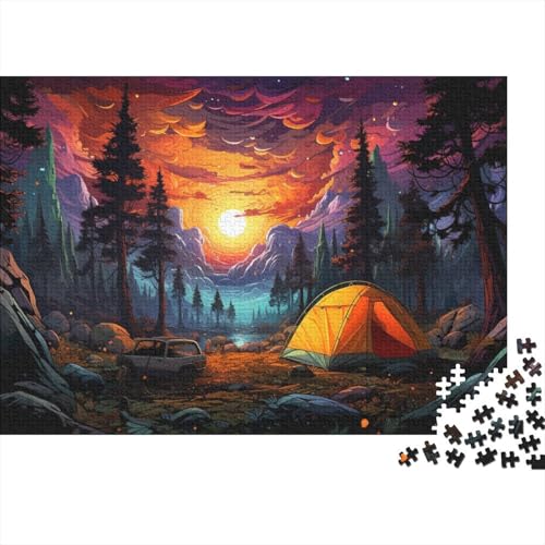 1000-teiliges Puzzlespiel Bunte Nacht – Puzzle für Erwachsene aus Holz, anspruchsvolles Spiel, Größe 50 x 75 cm von LiJianXXO