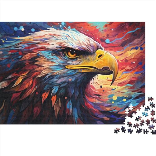 1000-teiliges Puzzlespiel Fantasievoller bunter Adler – Puzzle für Erwachsene aus Holz – Anspruchsvolles Spiel – Größe 50 x 75 cm von LiJianXXO