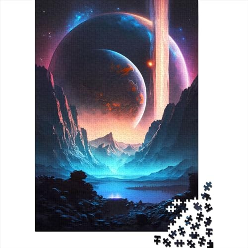 300-teiliges Puzzle Kosmische Landschaftssymphonie, Puzzle für Erwachsene, Holzbrettpuzzle, tolles Geschenk für Erwachsene und Kinder, Größe 40 x 28 cm von LiJianXXO