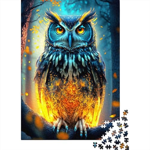 Eulen-Puzzle für Erwachsene, 1000 Teile, Holzpuzzle für Erwachsene, 1000 große Teile Puzzle für Erwachsene (Größe 75 x 50 cm) von LiJianXXO