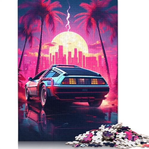 Lustiges Puzzle für Erwachsene, 1000 Teile, Neon-Cooles Sportauto-Puzzle für Erwachsene, Kartonpuzzle, anspruchsvolles Spiel, Größe: 38 x 26 cm von LiJianXXO