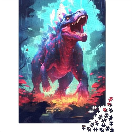 Puzzle 1000 Teile, Holzpuzzle, Dinosaurier-Puzzle für Erwachsene, Puzzle, tolles Geschenk für Erwachsene | Spiele (Größe 75 x 50 cm) von LiJianXXO