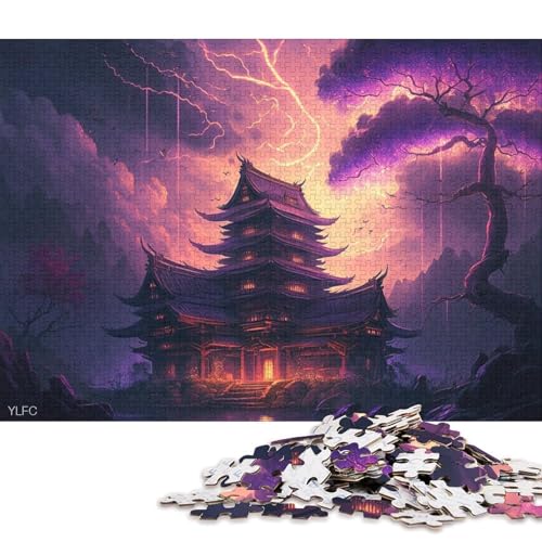 Puzzle 1000 Teile, Japanischer Tempel, Puzzle für Erwachsene, Holzpuzzle, Lernspiel, Herausforderungsspielzeug 75x50cm/1000 Teile von LiJianXXO