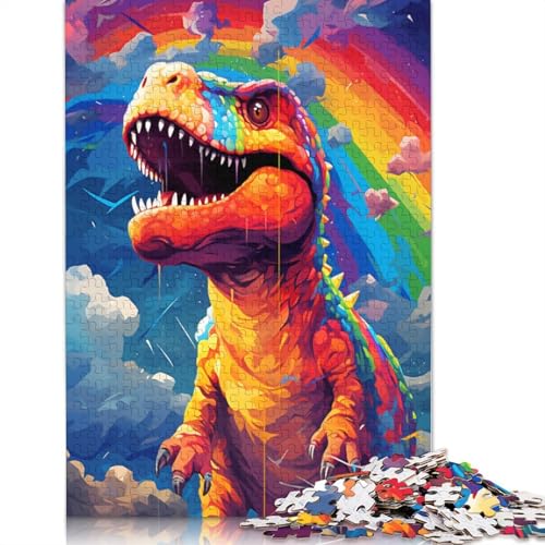 Puzzle 1000 Teile, Kunst-Dinosaurier-Roboter-Puzzle für Kinder, Kartonpuzzle, Familienaktivität, 38 x 26 cm von LiJianXXO