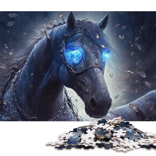 Puzzle 1000 Teile, magisches Pferdepuzzle, Papppuzzle für Erwachsene, Spaß für die ganze Familie 38x26cm/1000 Teile von LiJianXXO