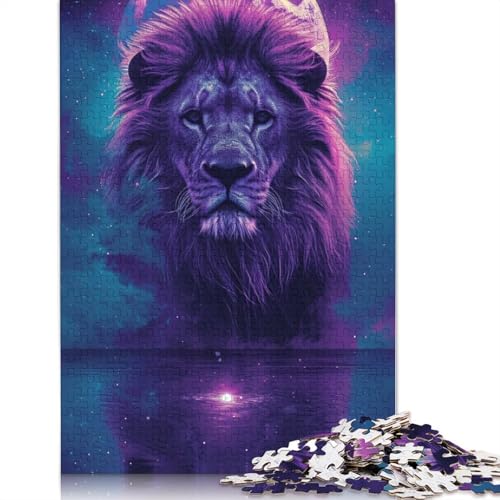 Puzzle 1000 Teile Löwenpuzzle für Erwachsene, Kartonpuzzle, tolle Geschenke zu Weihnachten, Größe: 38 x 26 cm von LiJianXXO