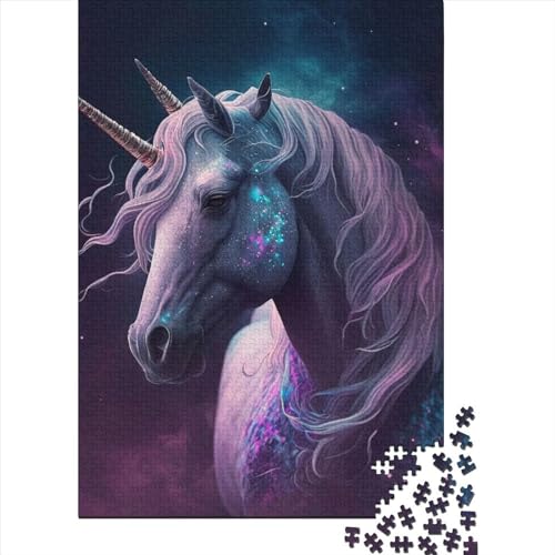 Puzzle 1000 Teile Süßes Pony-Puzzle Holzpuzzle für Erwachsene und Kinder ab Alter, Denkspiel, Größe 75x50cm von LiJianXXO