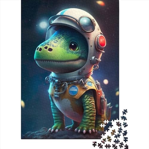 Puzzle 1000 Teile für Erwachsene, Astronaut, Weltraum, Dinosaurier, Holzpuzzle | Puzzle für Erwachsene, Puzzle-Wanddekoration (Größe 75 x 50 cm) von LiJianXXO