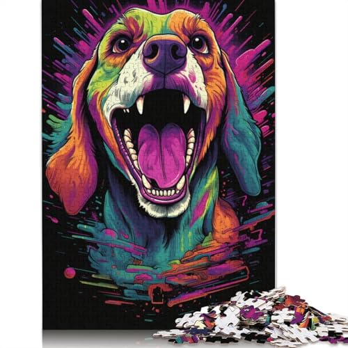 Puzzle 1000 Teile für Erwachsene, Beagle-Tierpuzzle für Holzpuzzle, tolles Geschenk für Erwachsene, 75 x 50 cm von LiJianXXO