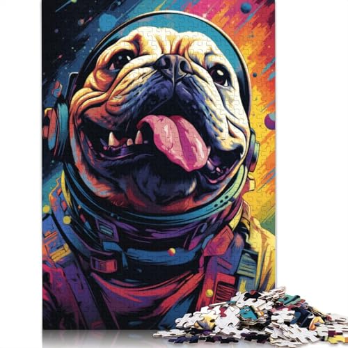 Puzzle 1000 Teile für Erwachsene, Cosmic Bulldog, Puzzle, Holzpuzzle, Familiendekoration, 75 x 50 cm von LiJianXXO