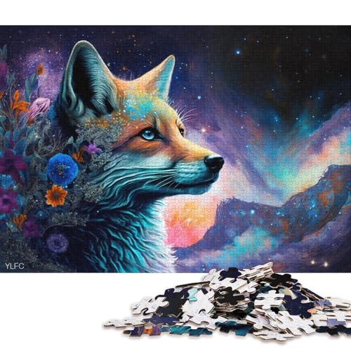 Puzzle 1000 Teile für Erwachsene, Cosmic Fox-Puzzle für Kinder, Holzpuzzle, Weihnachtspuzzle-Geschenke (Größe 75 * 50 cm) von LiJianXXO