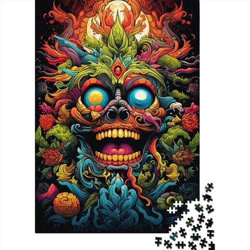 Puzzle 1000 Teile für Erwachsene, Fantasie, Bunte Monster, Puzzles für Kinder, Holzpuzzle, Spielzeug, Denkspiel, 50 x 75 cm von LiJianXXO