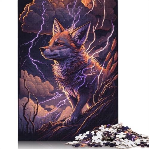 Puzzle 1000 Teile für Erwachsene, Fantasie-Fuchs-Tierpuzzle für Erwachsene, Holzpuzzle, anspruchsvolles Spiel, Puzzlegröße: 75 x 50 cm von LiJianXXO