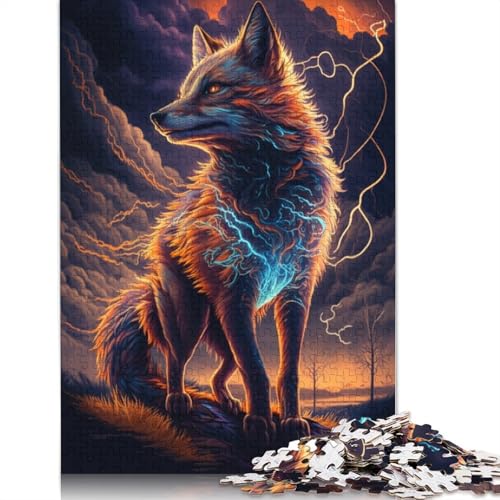 Puzzle 1000 Teile für Erwachsene, Fantasie-Fuchs-Tierpuzzle für Erwachsene, Holzpuzzle, tolles Geschenk für Erwachsene, Größe: 75 x 50 cm von LiJianXXO