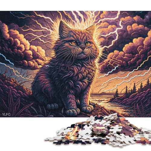 Puzzle 1000 Teile für Erwachsene, Fantasy Art Garfield Cat Puzzles für Erwachsene, Holzpuzzles, tolles Geschenk für Erwachsene (Größe 75 * 50 cm) von LiJianXXO