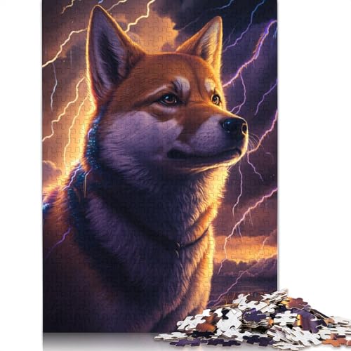 Puzzle 1000 Teile für Erwachsene, Fantasy Shiba Inu-Puzzle für Erwachsene, Holzpuzzle, anspruchsvolles Spiel, Puzzlegröße: 75 x 50 cm von LiJianXXO