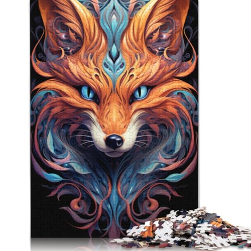 Puzzle 1000 Teile für Erwachsene, Füchse, buntes Puzzle für Erwachsene, Kartonpuzzle, Lernspiel für Erwachsene und Kinder, Größe: 38 x 26 cm von LiJianXXO