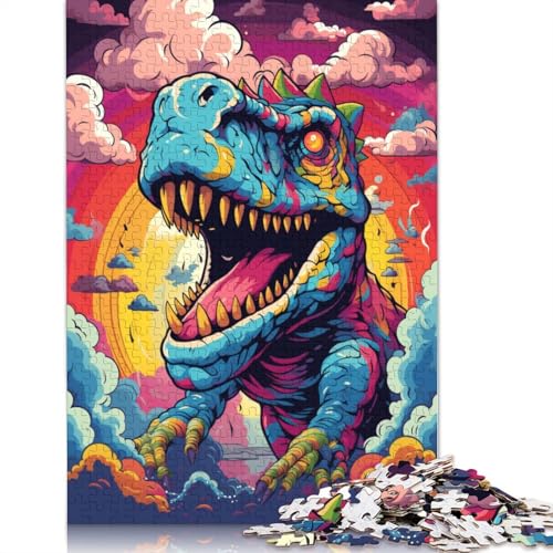 Puzzle 1000 Teile für Erwachsene, Kunst-Dinosaurier-Roboter-Puzzles für Erwachsene, Holzpuzzles, tolles Geschenk für Erwachsene, 75 x 50 cm von LiJianXXO