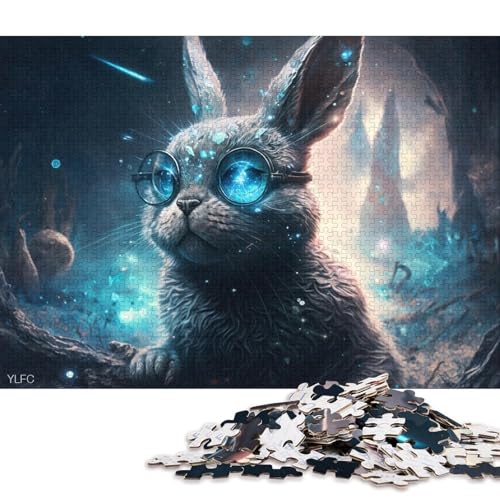 Puzzle 1000 Teile für Erwachsene, Magischer Kaninchen-Krieger, Puzzle für Erwachsene, Kartonpuzzle, Denksportaufgaben für Erwachsene 38x26cm/1000 Teile von LiJianXXO