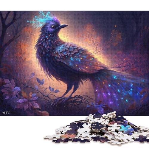 Puzzle 1000 Teile für Erwachsene, Magischer Phönix, Puzzle für Erwachsene, Holzpuzzle, Puzzle für Erwachsene, Geschenke 75x50cm/1000 Teile von LiJianXXO