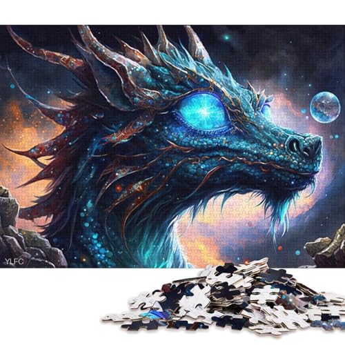 Puzzle 1000 Teile für Erwachsene, Zaubermaschine, Fliegender Drache, Puzzle für Kinder, Holzpuzzle, Weihnachtspuzzle, Geschenke (Größe 75 * 50 cm) von LiJianXXO