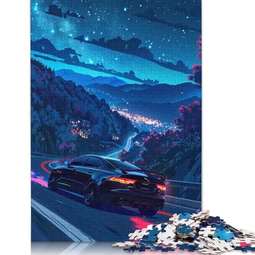 Puzzle 1000 Teile für Erwachsene Anime-Sportwagen-Puzzle für Erwachsene Kartonpuzzle Familienunterhaltungsspielzeug Größe: 38 x 26 cm von LiJianXXO