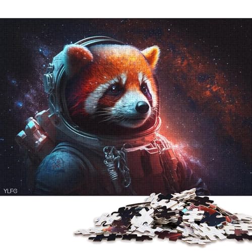 Puzzle 1000 Teile für Erwachsene und Kinder, Gastronaut Red Panda-Puzzle für Erwachsene, Holzpuzzle, Lernspiele für Erwachsene und Kinder (Größe 75 * 50 cm) von LiJianXXO