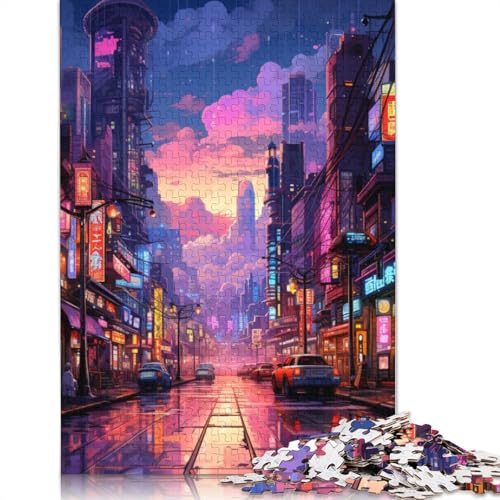 Puzzle 1000 Teile für Erwachsene und Kinder von Japanese Street. Puzzle für Erwachsene, Papppuzzle, tolles Geschenk für Erwachsene und Kinder. Größe: 38 x 26 cm von LiJianXXO