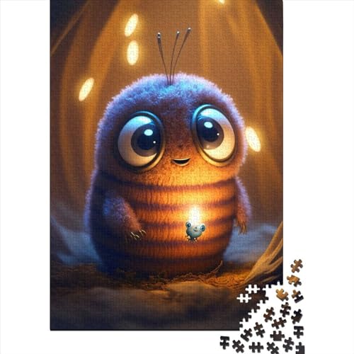 Puzzle Baby Bees, 500 Teile, Holzpuzzle für Erwachsene und Kinder ab 12 Jahren, Lernspiele, Größe 52 x 38 cm von LiJianXXO