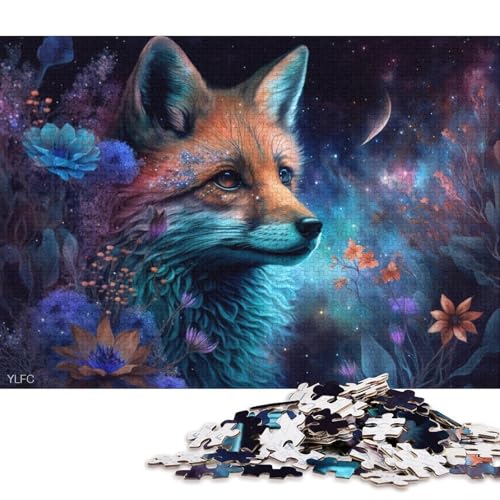 Puzzle Cosmic Fox, 1000 Teile, Puzzle für Erwachsene, Kartonpuzzle für Erwachsene und Kinder ab 12 Jahren, Lernspiele für zu Hause, DIY-Spielzeug (Größe 38 * 26 cm) von LiJianXXO