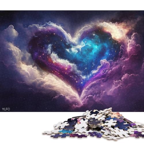 Puzzle Cosmic Love Shape Puzzles für Erwachsene 1000 Kartonpuzzles für Erwachsene und Familien Spielzeug Denkspiel 38x26cm/1000 Teile von LiJianXXO